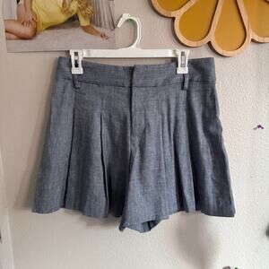 Alice + Olivia Pleated Chambray Shorts 8